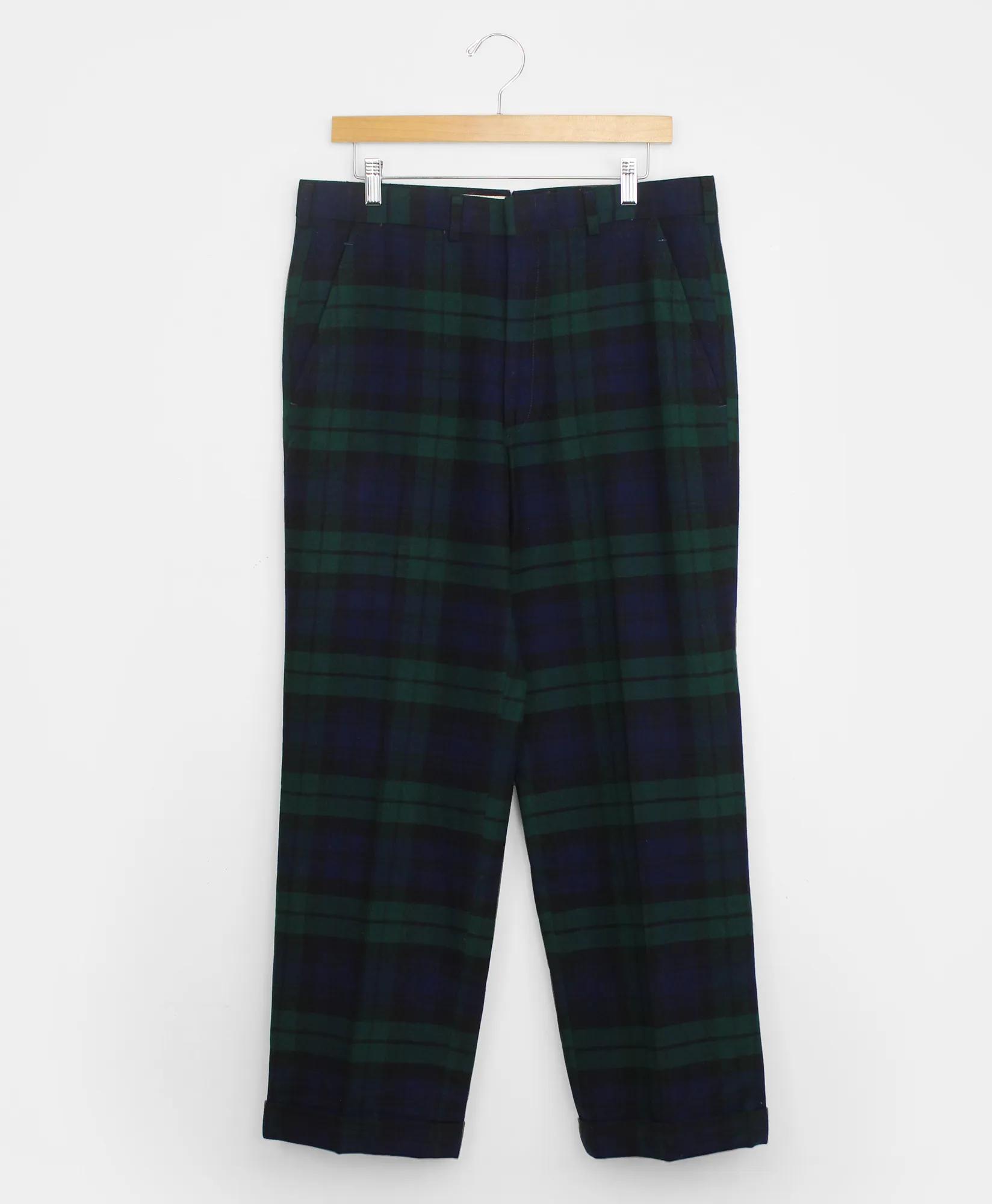 Vintage Brooks Brothers Blackwatch Flannel Trousers, 1980s, 34-30, image 1