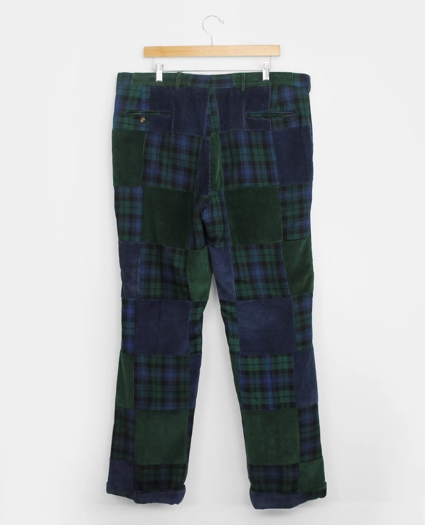 Vintage Brooks Brothers Patchwork Flannel/Corduroy Pants, 1980s, 34-32, image 2