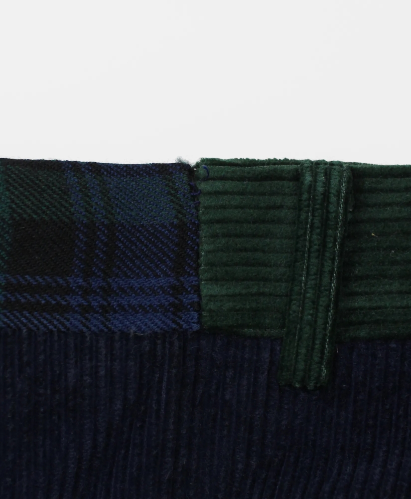 Vintage Brooks Brothers Patchwork Flannel/Corduroy Pants, 1980s, 34-32, image 4