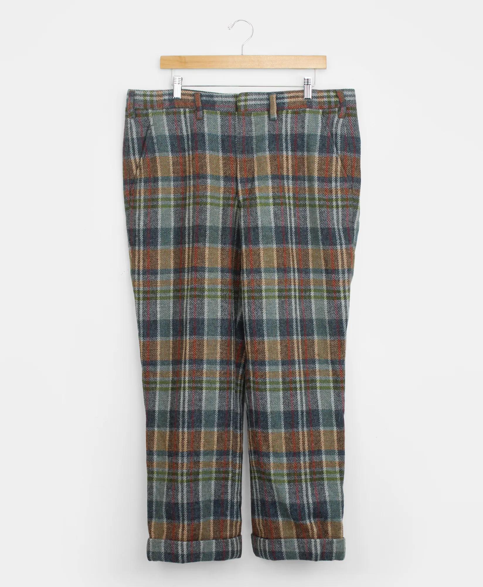 Vintage Brooks Brothers Plaid Tweed Trousers, 1980s, 38-30, image 1
