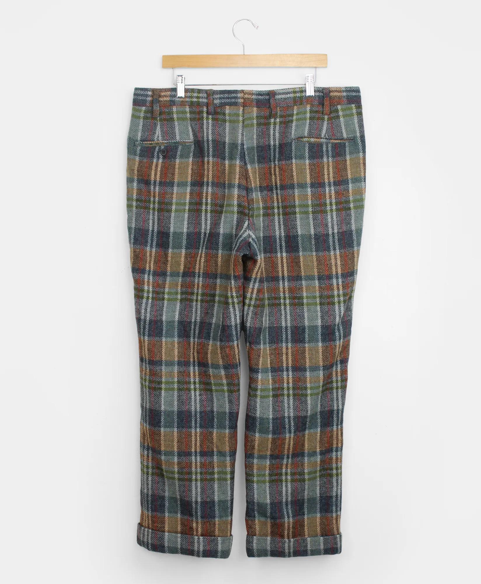 Vintage Brooks Brothers Plaid Tweed Trousers, 1980s, 38-30, image 2
