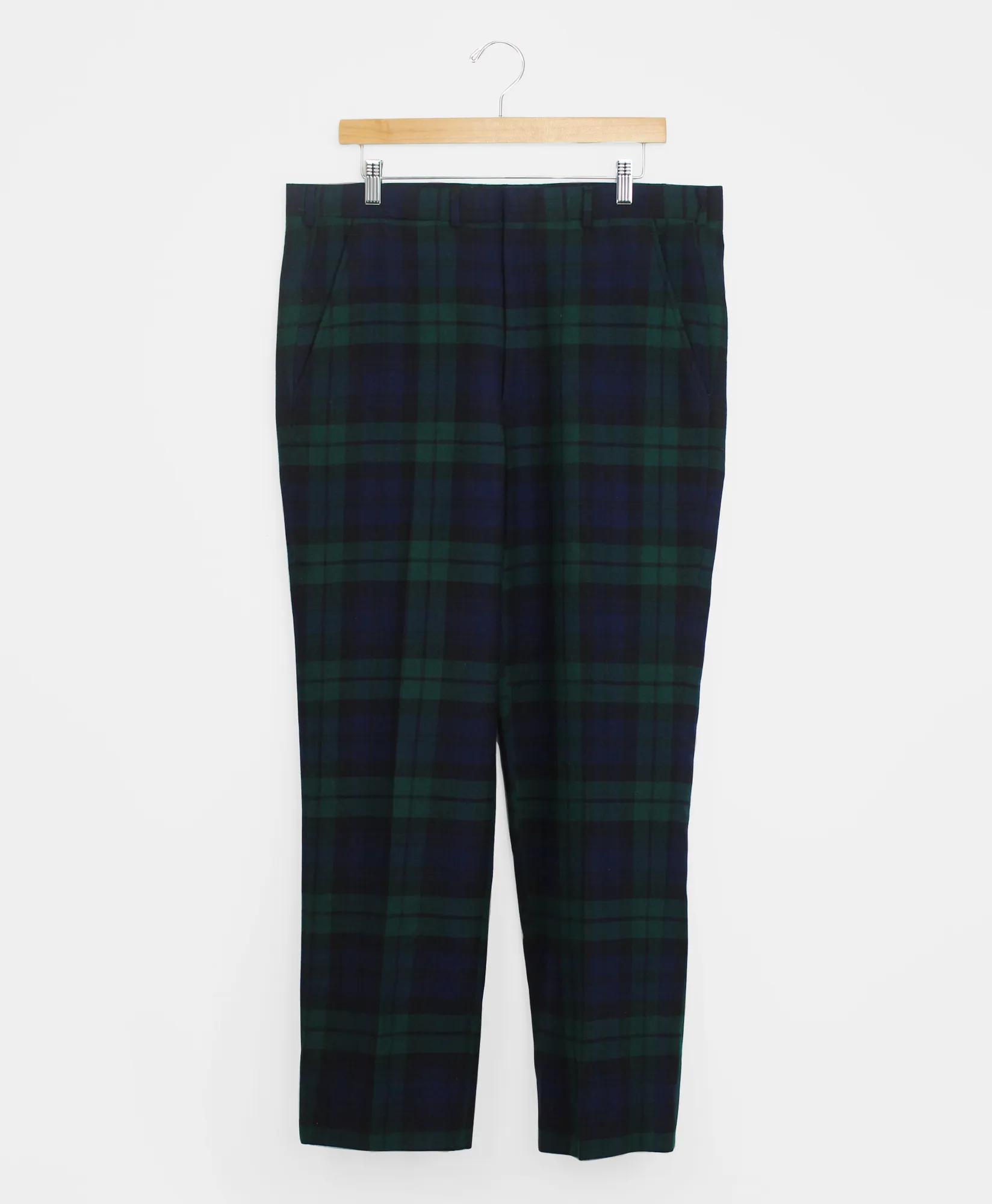 Vintage Brooks Brothers Blackwatch Flannel Trousers, 1980s, 34-30, image 1