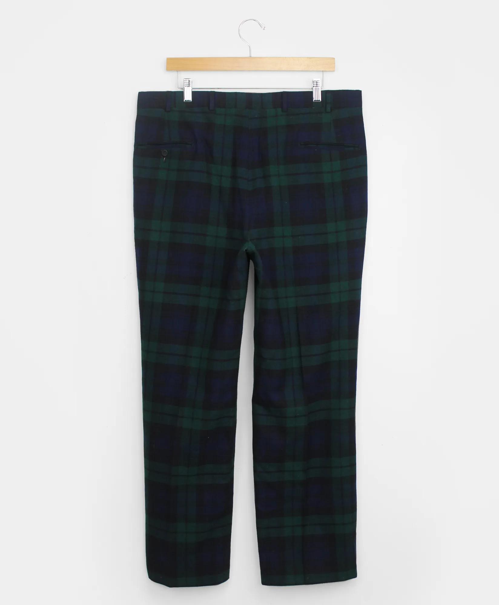 Vintage Brooks Brothers Blackwatch Flannel Trousers, 1980s, 34-30, image 2