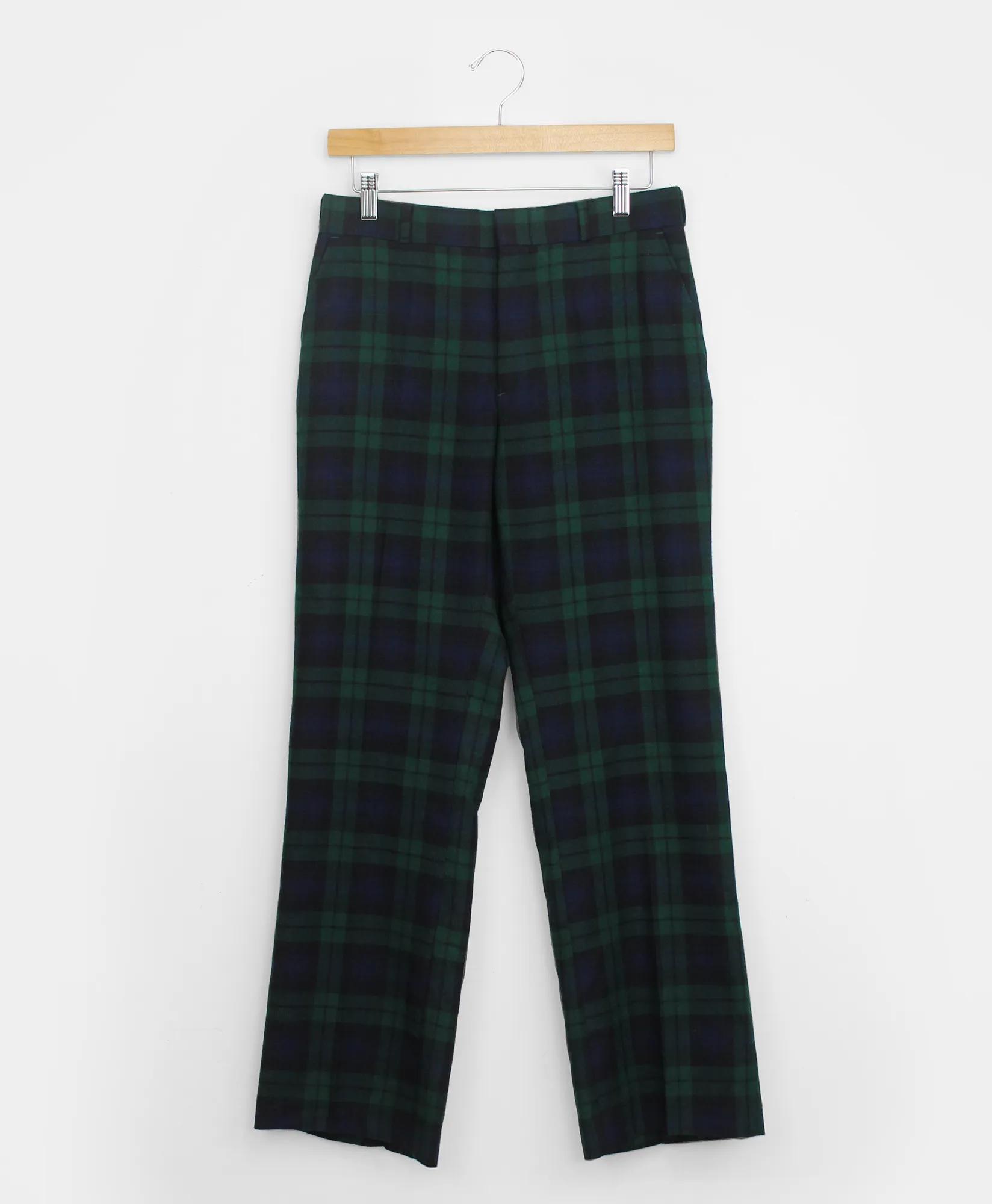 Vintage Brooks Brothers Blackwatch Flannel Trousers, 1980s, 28-30, image 1