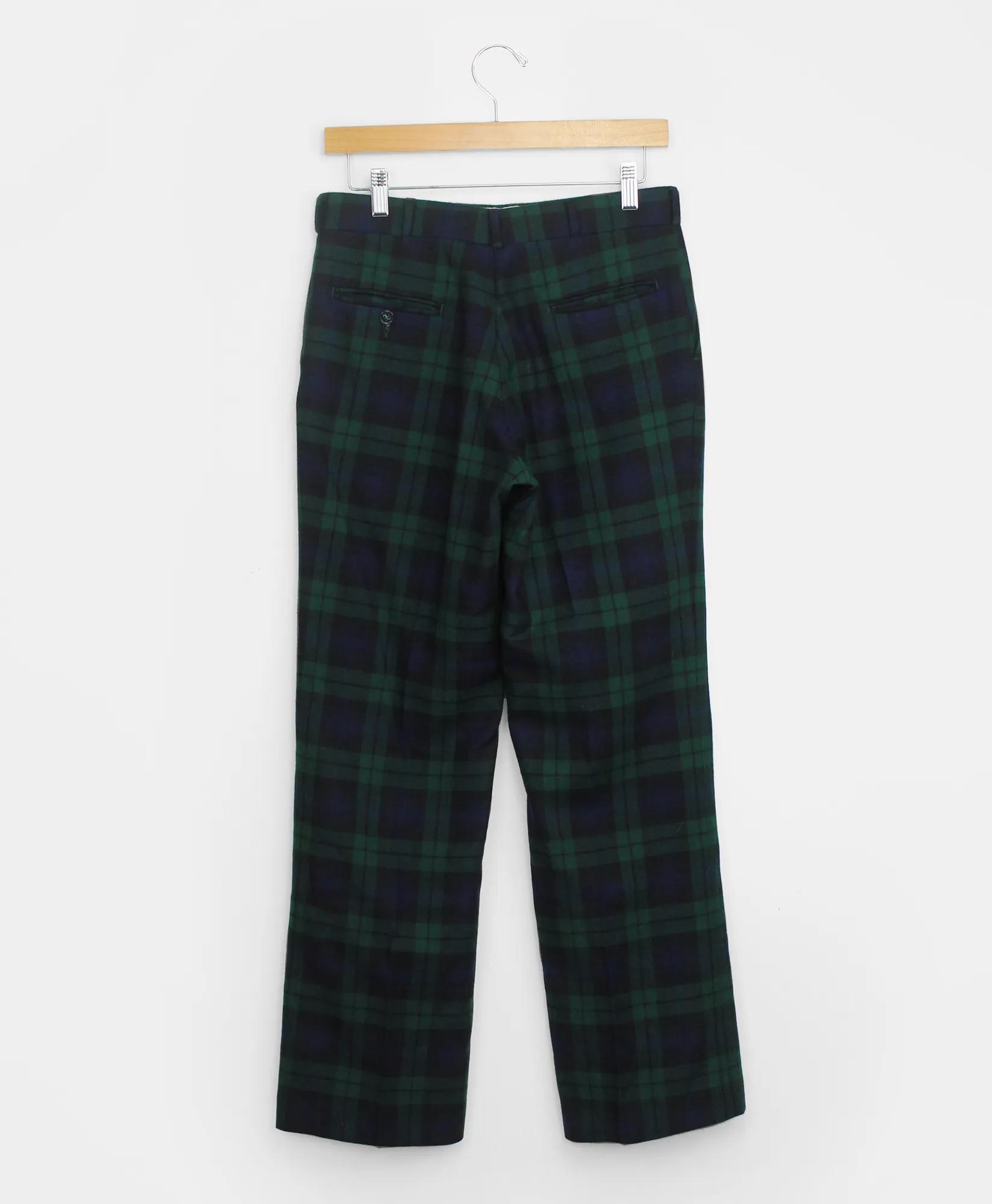 Vintage Brooks Brothers Blackwatch Flannel Trousers, 1980s, 28-30, image 2