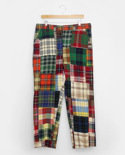 Vintage Brooks Brothers Patchwork Tartan Flannel Trousers, 1970s, 34, image 1