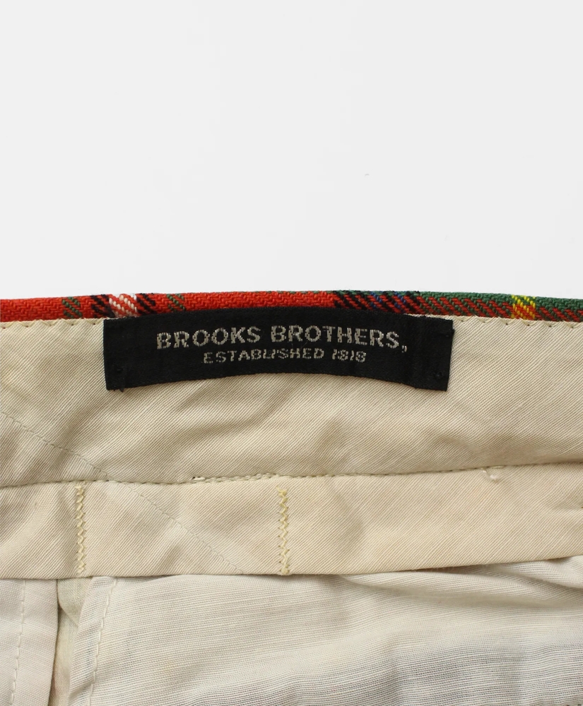 Vintage Brooks Brothers Patchwork Tartan Flannel Trousers, 1970s, 34, image 3