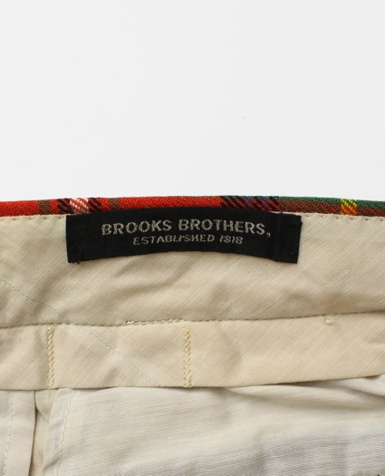 Vintage Brooks Brothers Patchwork Tartan Flannel Trousers, 1970s, 34, image 3