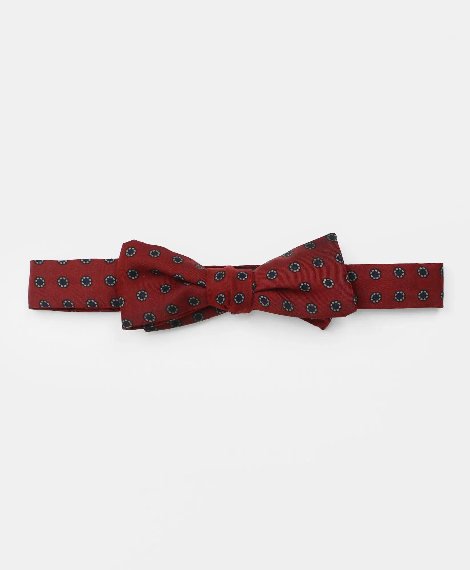 Vintage Brooks Brothers Floral Foulard Print Silk Bow Tie, 1960s, OS, image 1