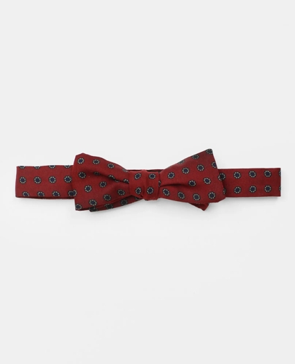 Vintage Brooks Brothers Floral Foulard Print Silk Bow Tie, 1960s, OS, image 1