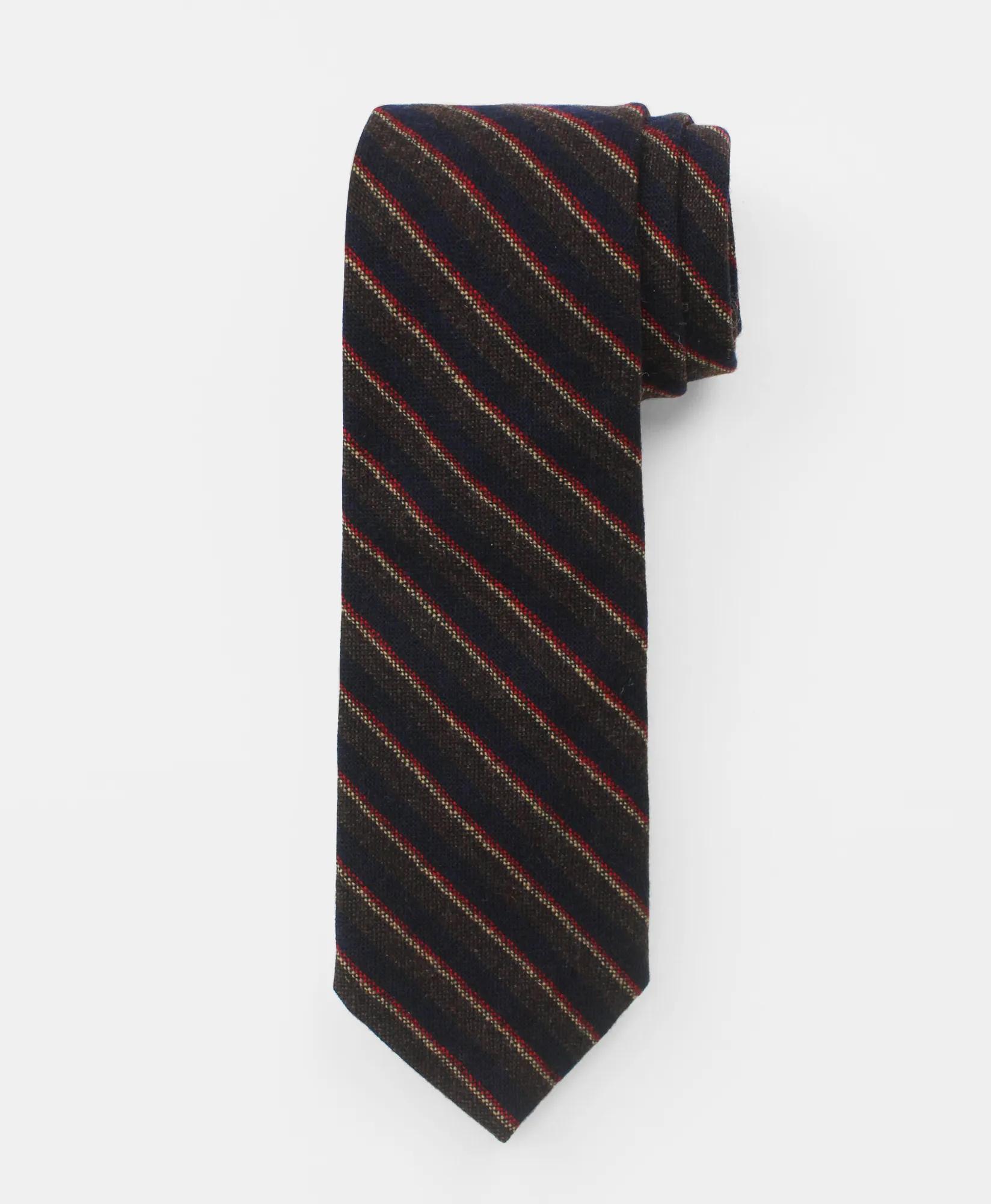 Vintage Brooks Brothers Striped Wool Flannel Tie, 1970s, REG, image 1