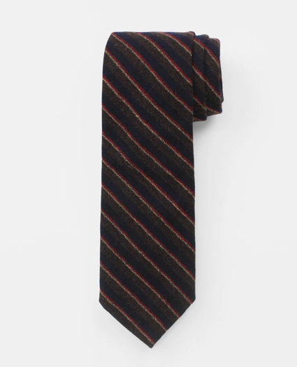 Vintage Brooks Brothers Striped Wool Flannel Tie, 1970s, REG, image 1
