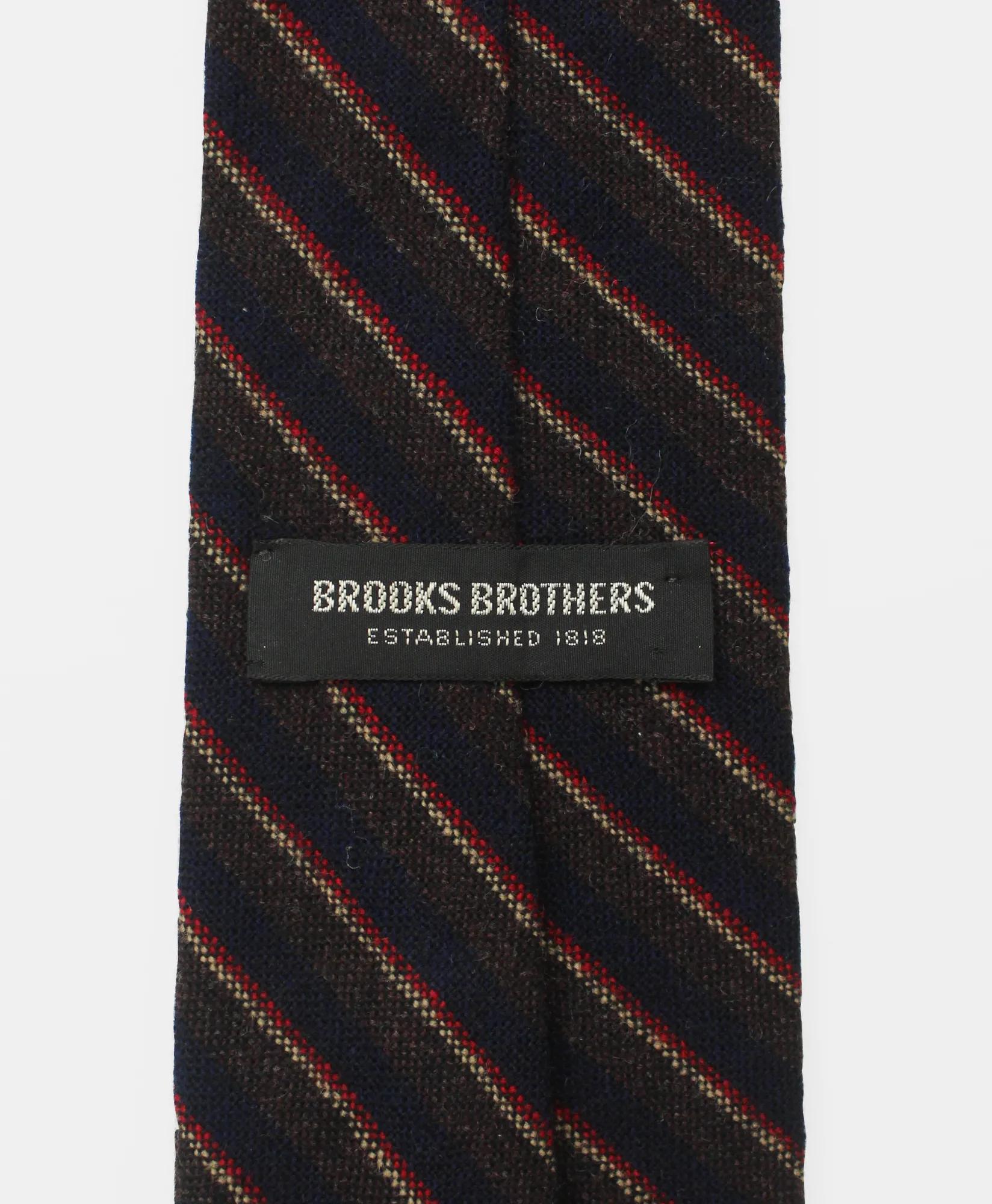 Vintage Brooks Brothers Striped Wool Flannel Tie, 1970s, REG, image 2