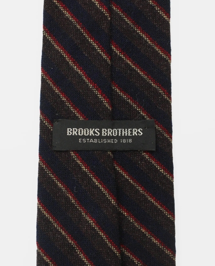 Vintage Brooks Brothers Striped Wool Flannel Tie, 1970s, REG, image 2