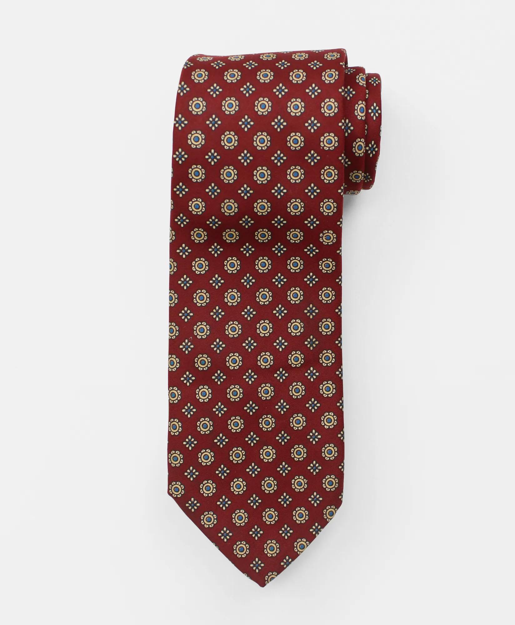 Vintage Brooks Brothers Floral Foulard Print Silk Tie, 1970s, REG, image 1