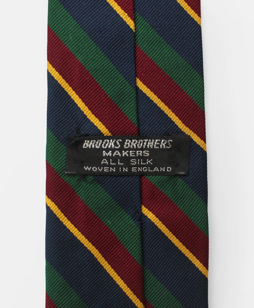 Vintage Brooks Brothers Repp Stripe Silk Tie, 1960s, L/XL, image 2