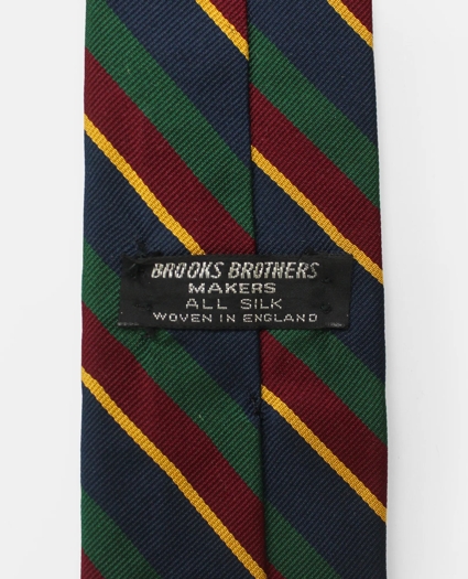 Vintage Brooks Brothers Repp Stripe Silk Tie, 1960s, L/XL, image 2