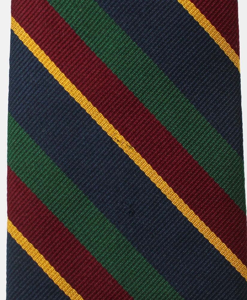 Vintage Brooks Brothers Repp Stripe Silk Tie, 1960s, L/XL, image 3