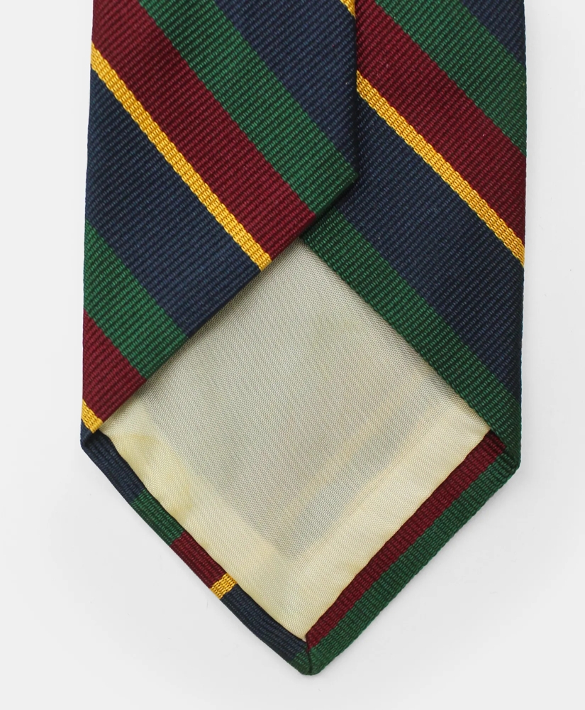 Vintage Brooks Brothers Repp Stripe Silk Tie, 1960s, L/XL, image 4