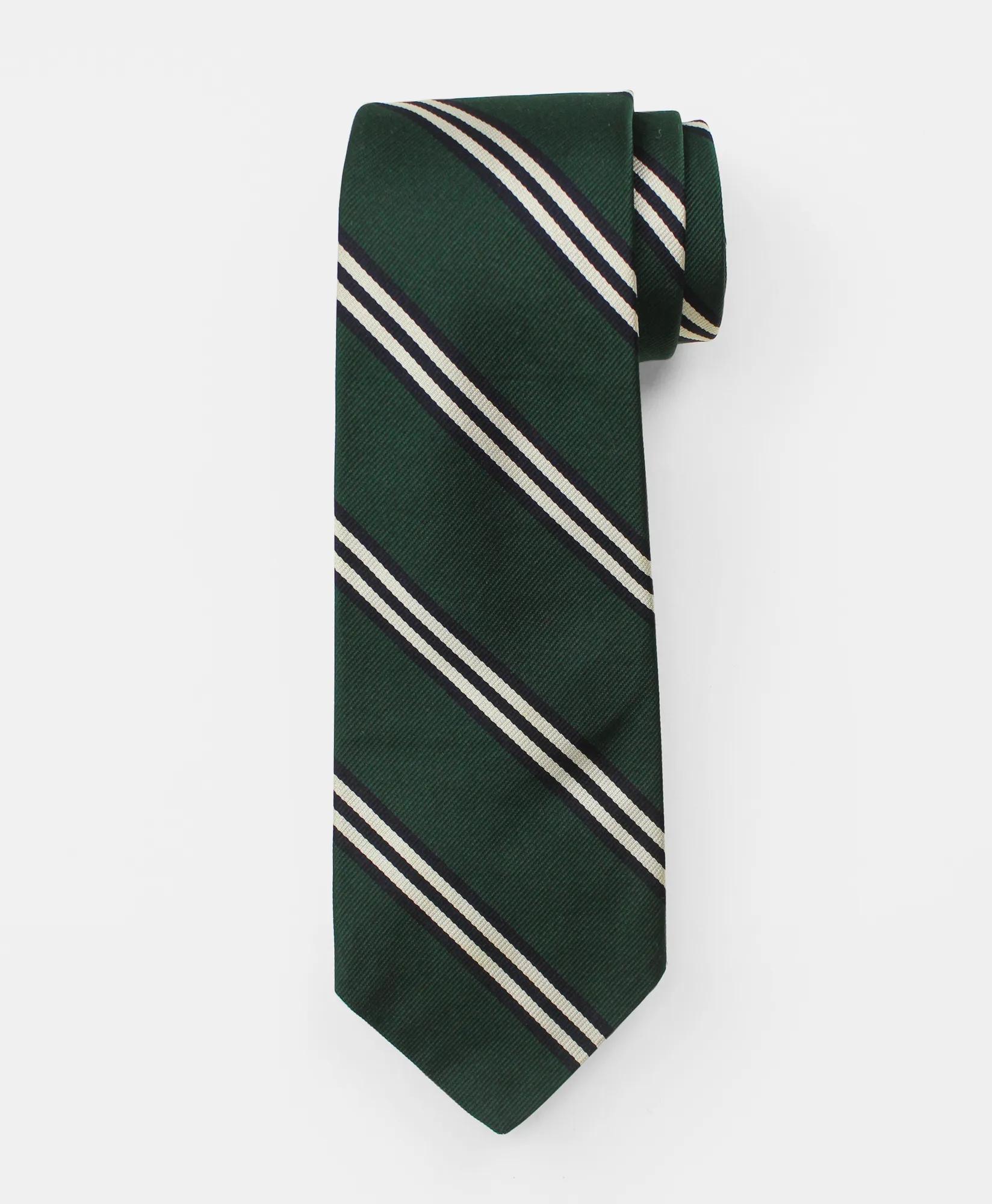Vintage Brooks Brothers Repp Stripe Silk Tie, 1970s, L/XL, image 1