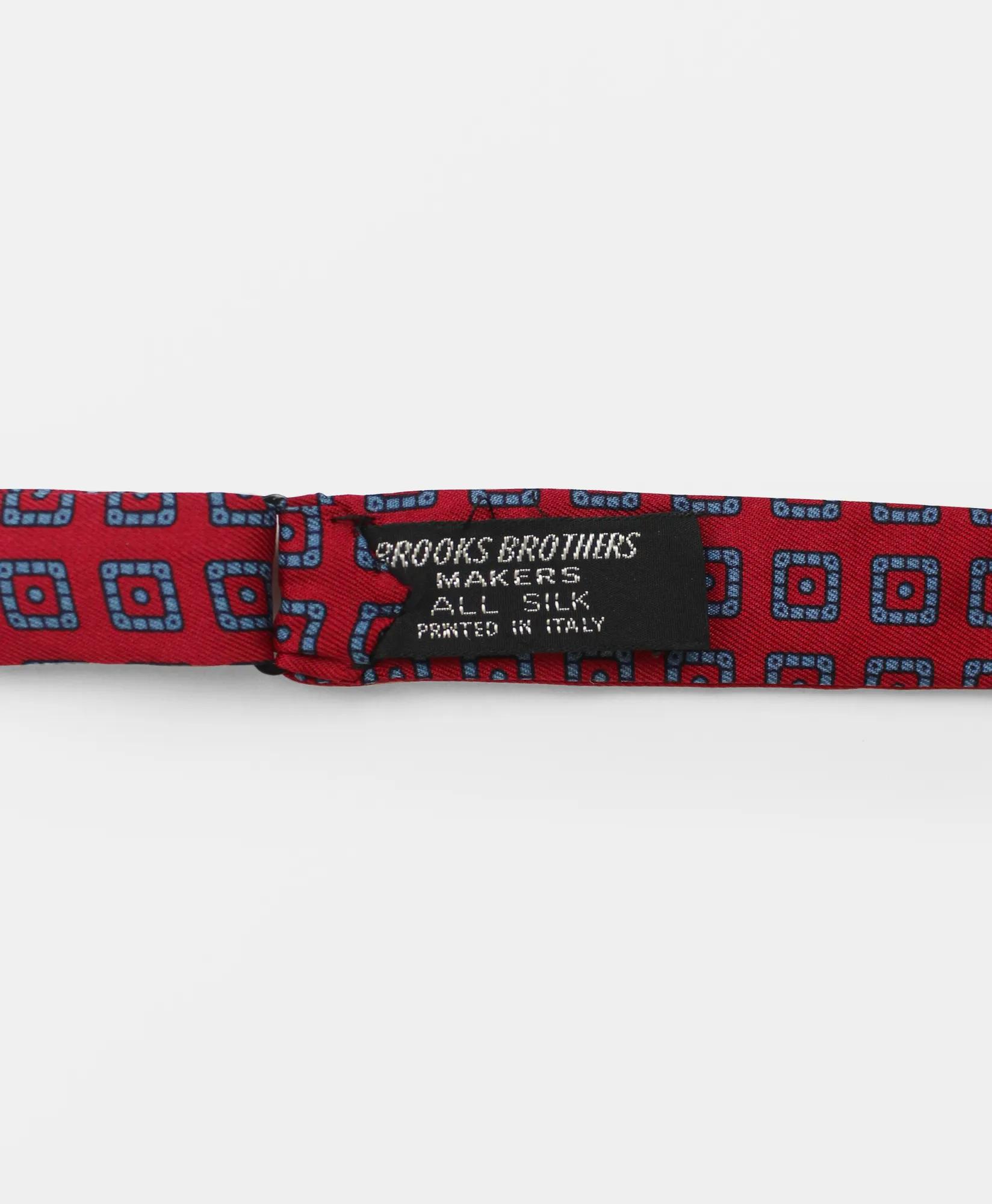 Vintage Brooks Brothers Geometric Print Silk Bow Tie, 1960s, OS, image 2