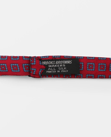 Vintage Brooks Brothers Geometric Print Silk Bow Tie, 1960s, OS, image 2
