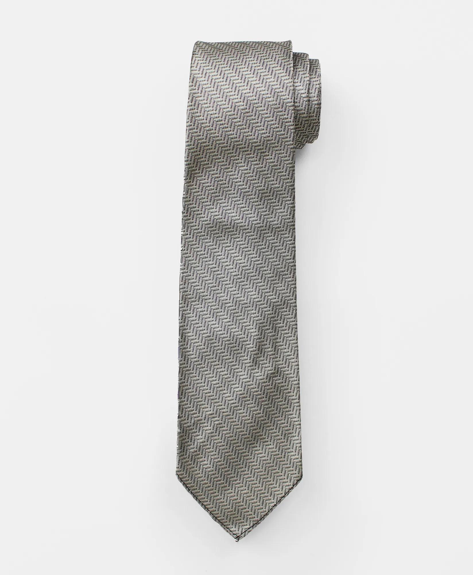Vintage Brooks Brothers Herringbone Silk Tie, 1950s, REG, image 1