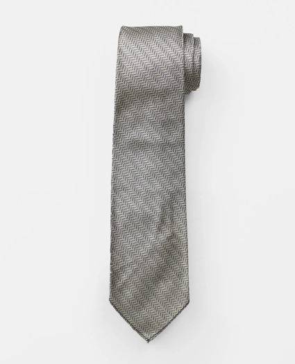 Vintage Brooks Brothers Herringbone Silk Tie, 1950s, REG, image 1