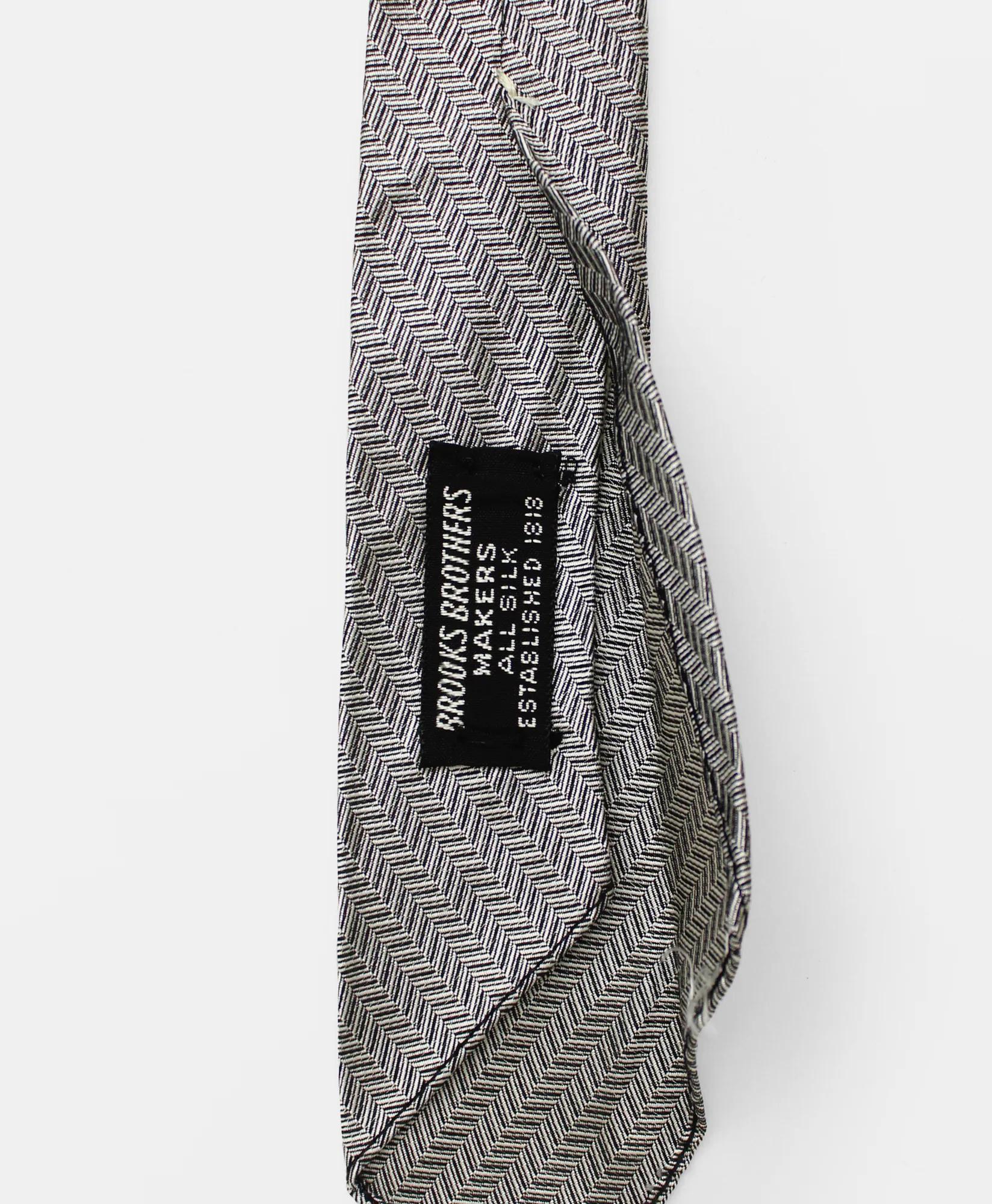 Vintage Brooks Brothers Herringbone Silk Tie, 1950s, REG, image 2