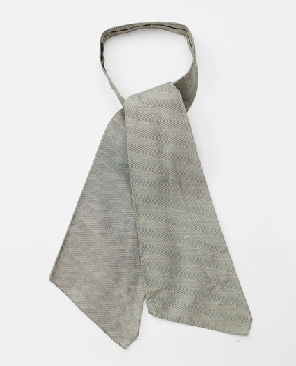 Vintage Brooks Brothers Herringbone Silk Ascot, 1950s, OS, image 1