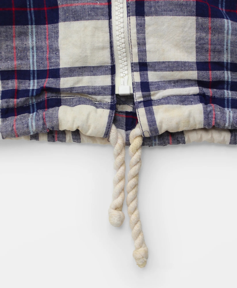 Vintage Madras Hooded Windbreaker, 1960s 1970s, L, image 3