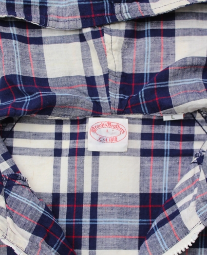 Vintage Madras Hooded Windbreaker, 1960s 1970s, L, image 5