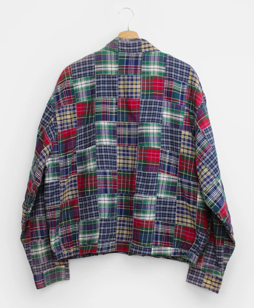 Vintage Patchwork Madras Blouson Jacket, 1990s, M, image 2