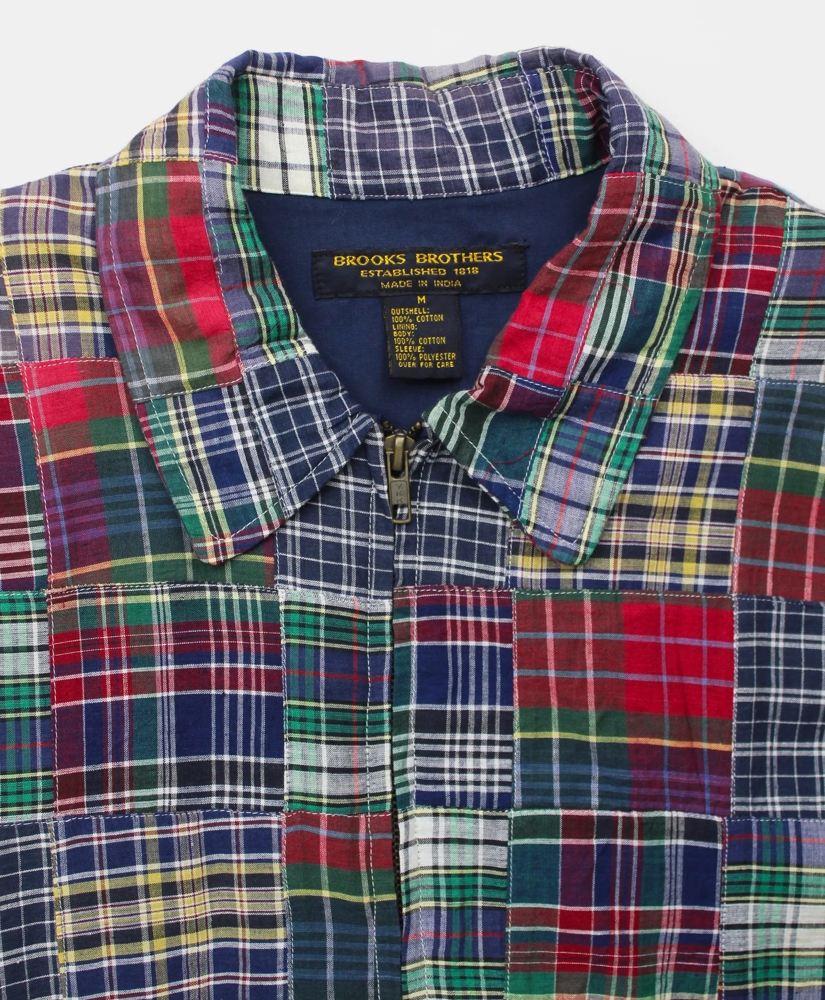 Vintage Patchwork Madras Blouson Jacket, 1990s, M, image 4
