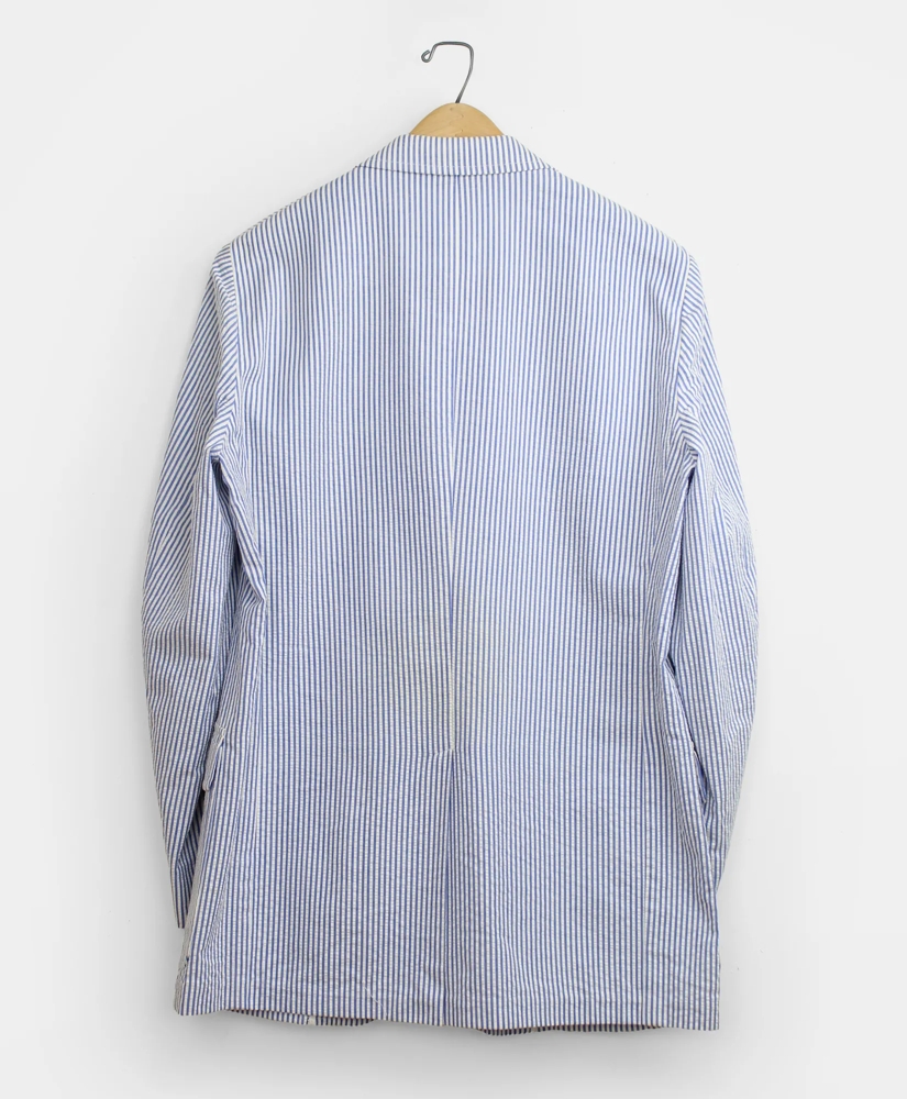 Vintage BrooksGate&trade; Wash & Wear Seersucker Sport Coat, 1980s, 43 L, image 2
