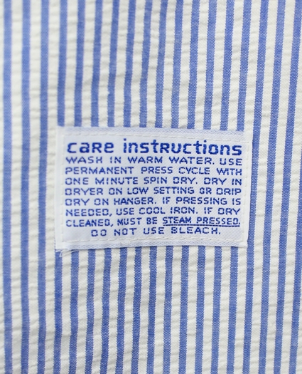 Vintage BrooksGate&trade; Wash & Wear Seersucker Sport Coat, 1980s, 43 L, image 4