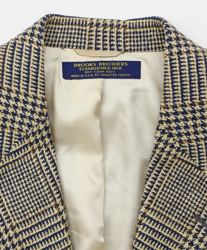Vintage Glen Plaid Tweed Sport Coat, 1990s, 38 R, image 3