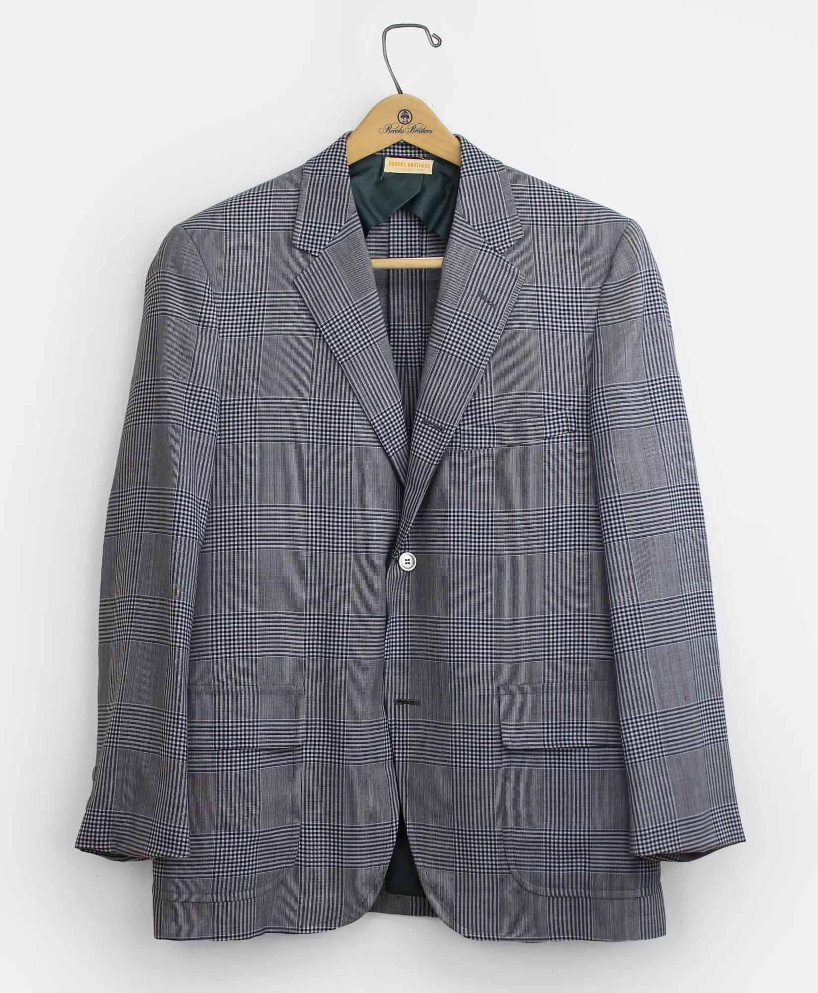 Vintage Check Sport Coat, 1960s 1970s, 41, image 1