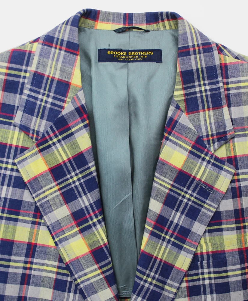 Vintage Madras Sport Coat, 1980s, 40 R, image 4