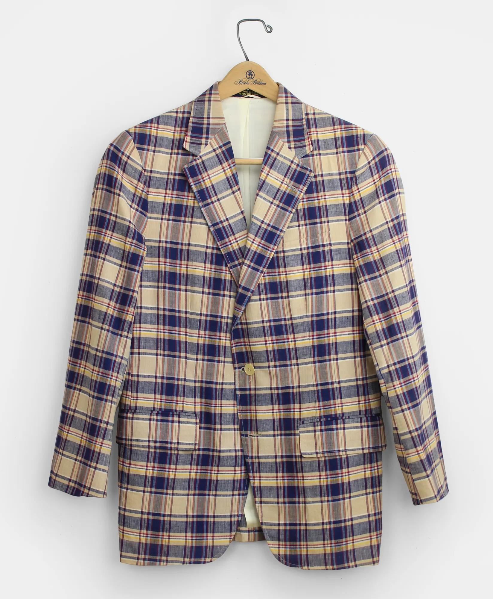 Vintage BrooksGate&trade; Madras Sport Coat, 1980s, 39 R, image 1