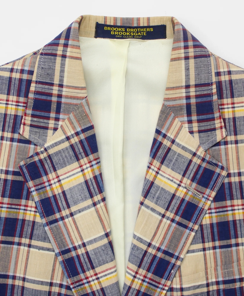 Vintage BrooksGate&trade; Madras Sport Coat, 1980s, 39 R, image 3