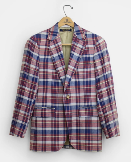 Vintage BrooksGate&trade; Madras Sport Coat, 1980s, 37 R, image 1