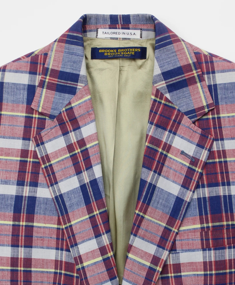 Vintage BrooksGate&trade; Madras Sport Coat, 1980s, 37 R, image 3