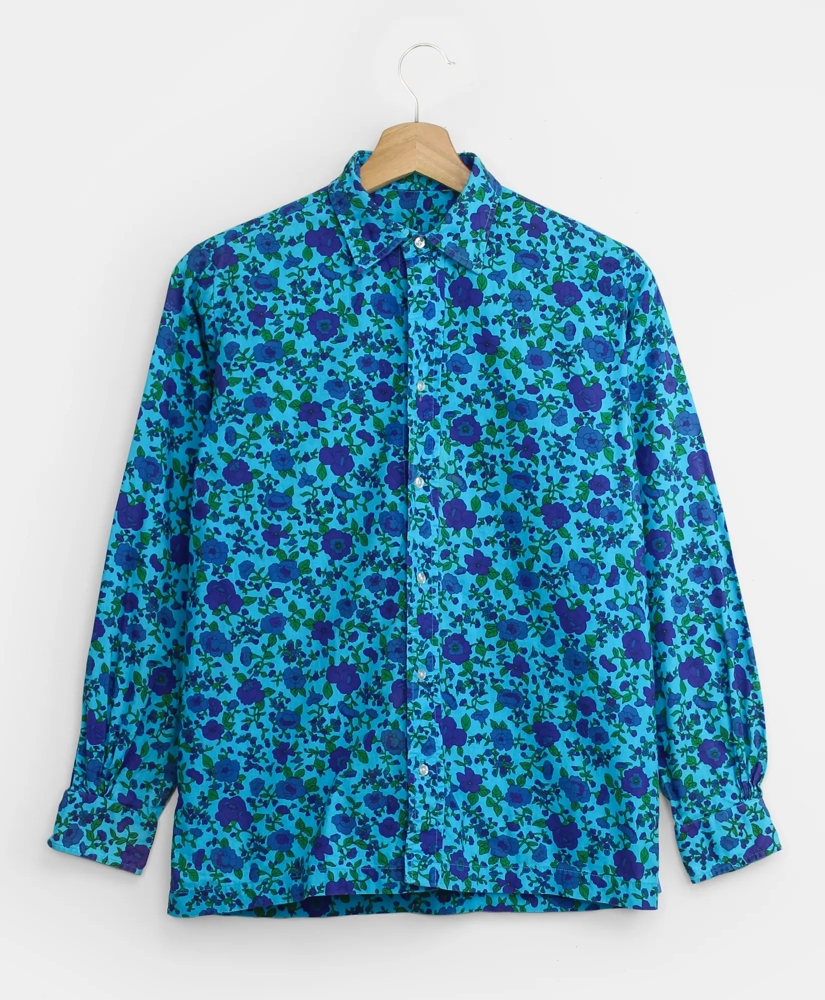 Vintage Floral Print Shirt, 1960s, 14, image 1