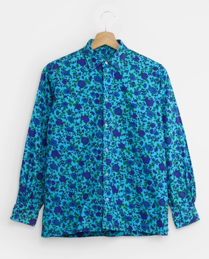 Vintage Floral Print Shirt, 1960s, 14, image 1
