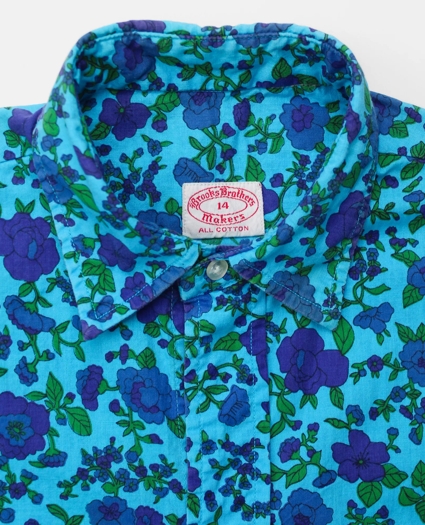 Vintage Floral Print Shirt, 1960s, 14, image 3