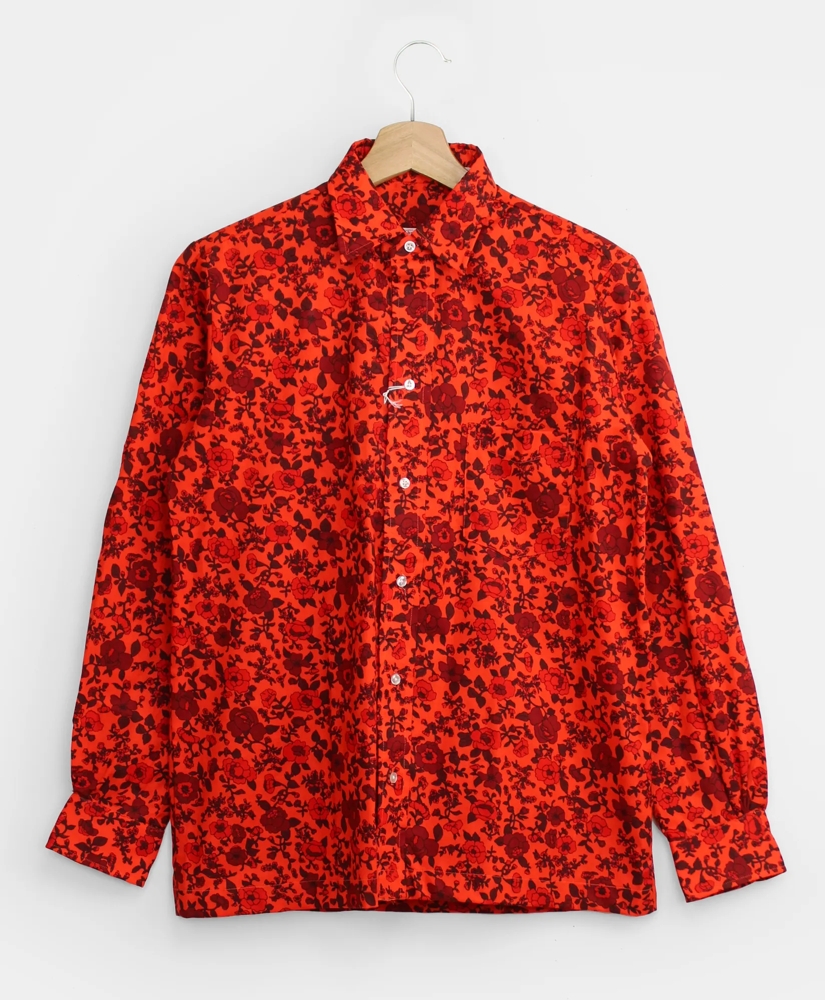 Vintage Floral Print Shirt, 1960s, 14, image 1
