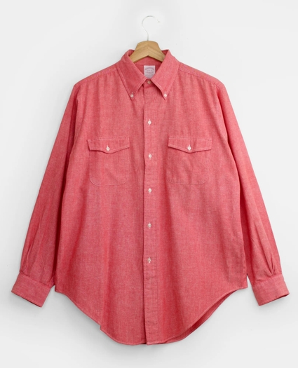 Vintage Chambray Sport Shirt, 1980s, 15.5, image 1