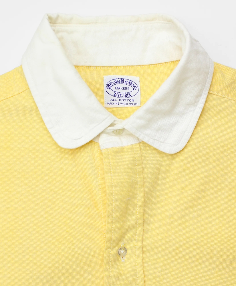 Vintage Contrast Club Collar Oxford Shirt, 1970s, 15, image 3