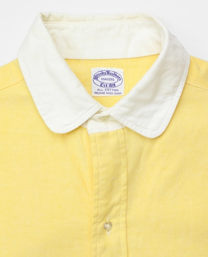 Vintage Contrast Club Collar Oxford Shirt, 1970s, 15, image 3